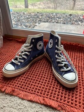 Converse High Top Sneakers - Navy Blue White